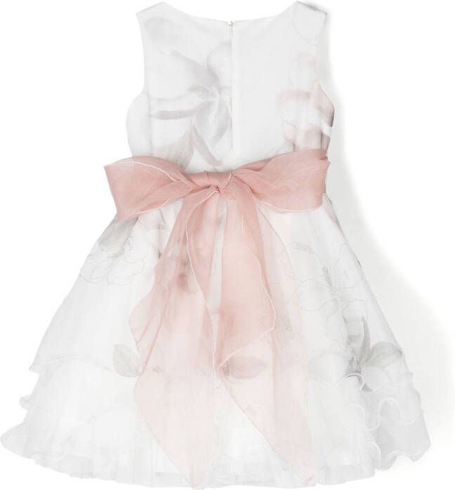 Mimilù Jurk met bloemenprint Wit