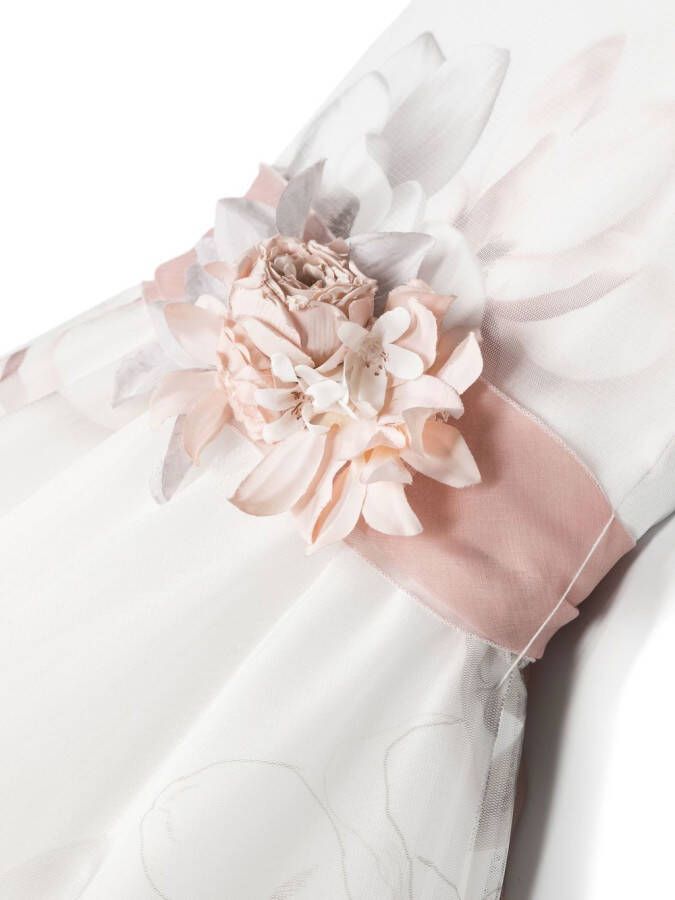 Mimilù Jurk met bloemenprint Wit