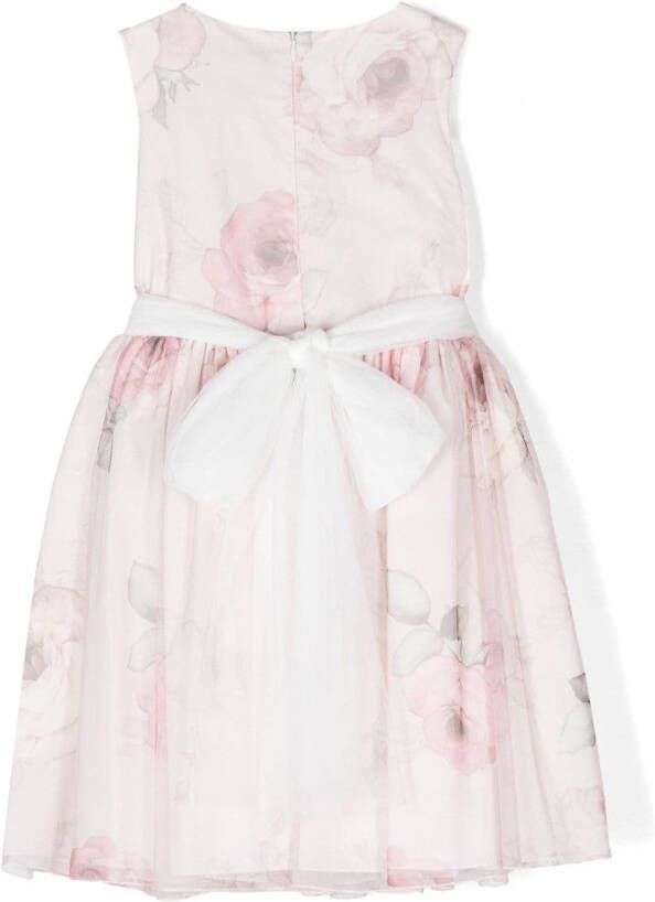 Mimilù Jurk met bloempatch Roze