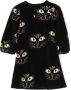 Mini Rodini Fluwelen jurk Zwart - Thumbnail 2