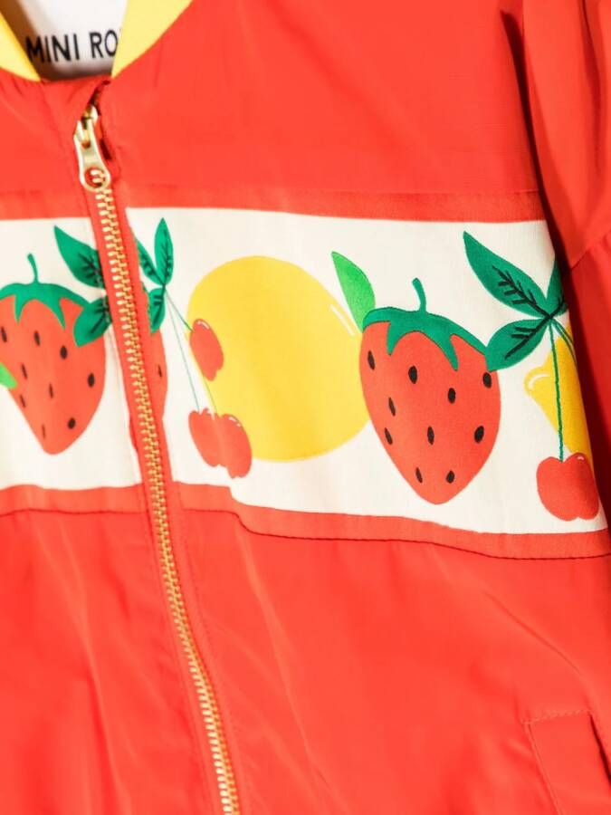 Mini Rodini Bomberjack met print Rood