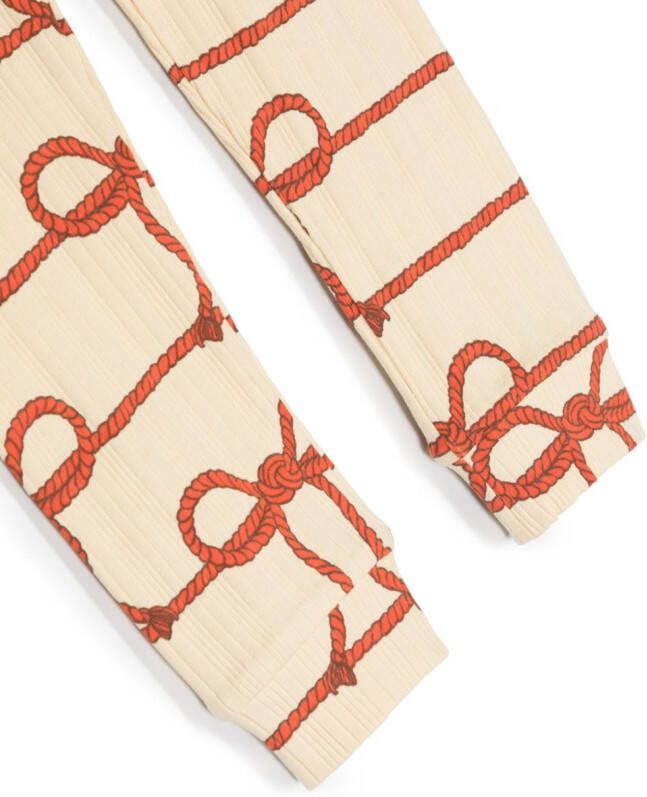 Mini Rodini Gestreepte legging Geel