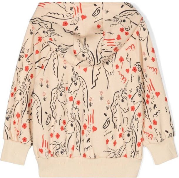 Mini Rodini Hoodie met print Beige