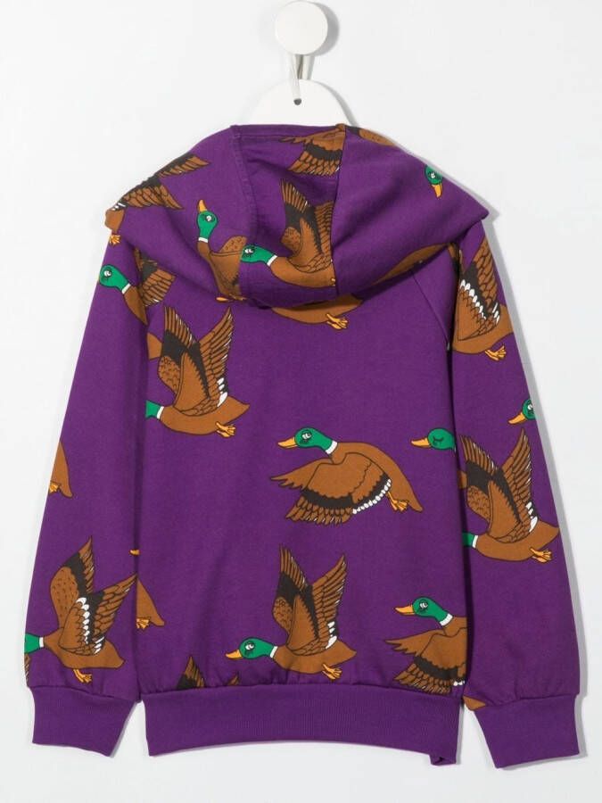 Mini Rodini Hoodie met rits Paars