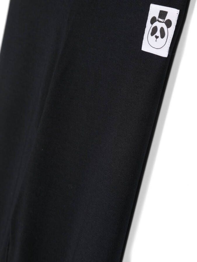 Mini Rodini Legging met logopatch Zwart