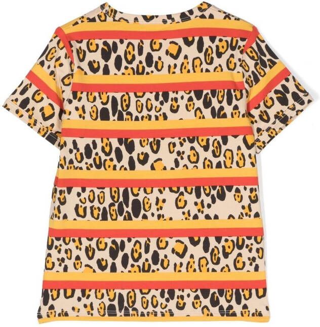 Mini Rodini T-shirt met luipaardprint Beige