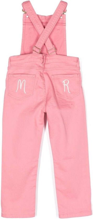 Mini Rodini Tuinbroek met geborduurd logo Roze