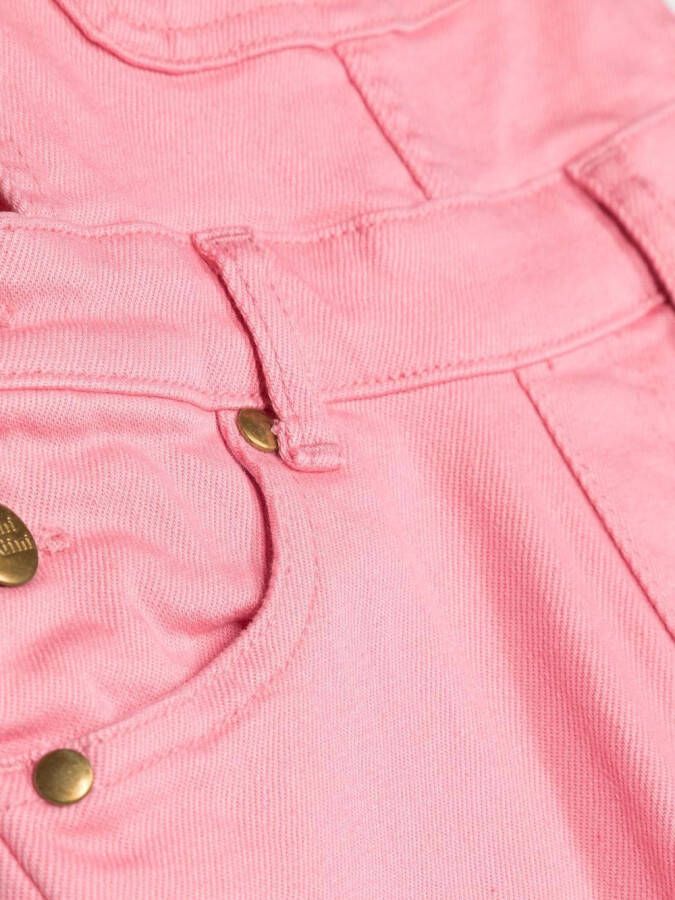 Mini Rodini Tuinbroek met geborduurd logo Roze