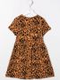 Mini Rodini Midi-jurk met luipaardprint Beige - Thumbnail 2
