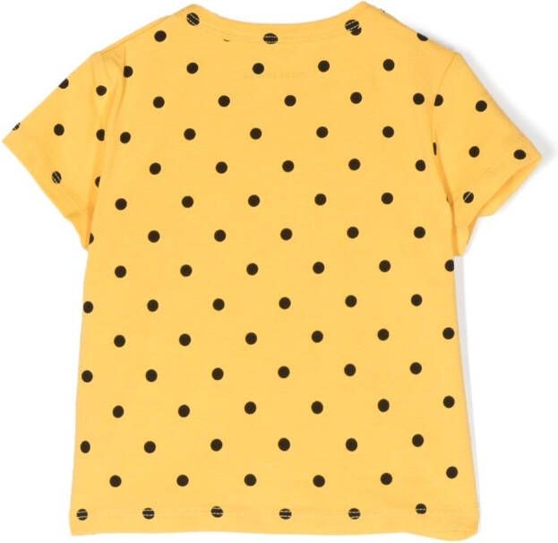 Mini Rodini T-shirt met stippen Geel