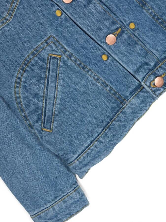Mini Rodini Spijkerjack met patch Blauw
