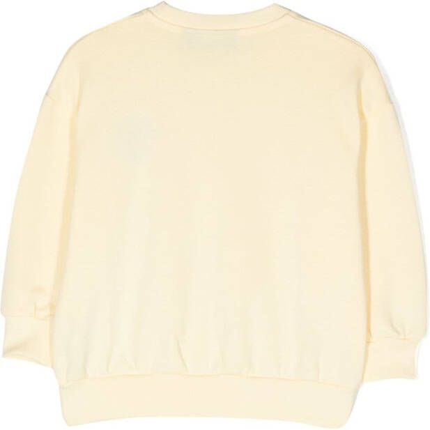 Mini Rodini Sweater met geborduurde tijger Geel