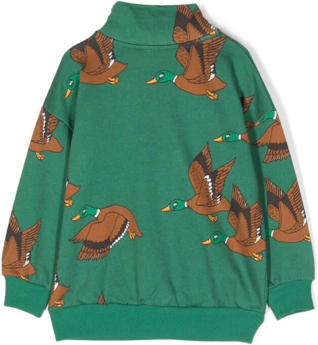 Mini Rodini Sweater met grafische print Groen