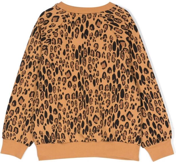 Mini Rodini Sweater met luipaardprint Bruin