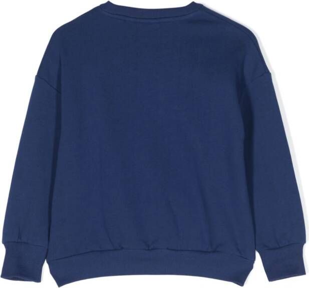 Mini Rodini Sweater met tekst Blauw