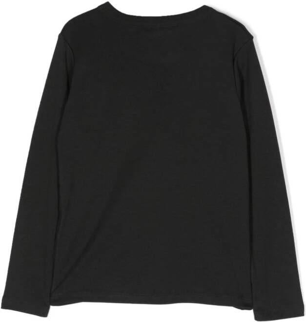 Mini Rodini Sweater met tekst Zwart