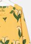 Mini Rodini T-shirt met bloe print Geel - Thumbnail 3