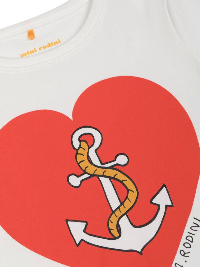 Mini Rodini T-shirt met hartprint Wit
