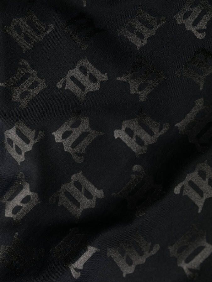 MISBHV Badpak met monogramprint Zwart