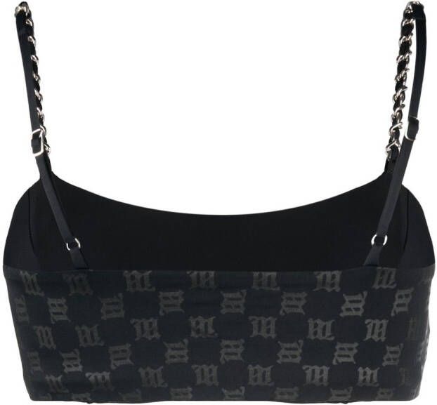MISBHV Bikinitop met monogram Zwart