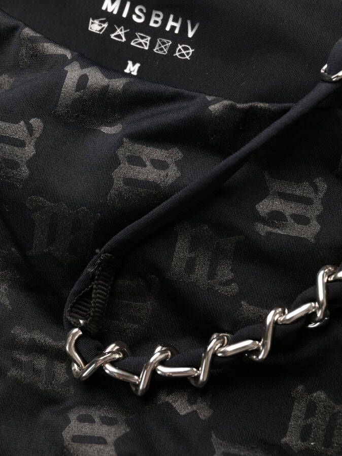 MISBHV Bikinitop met monogram Zwart