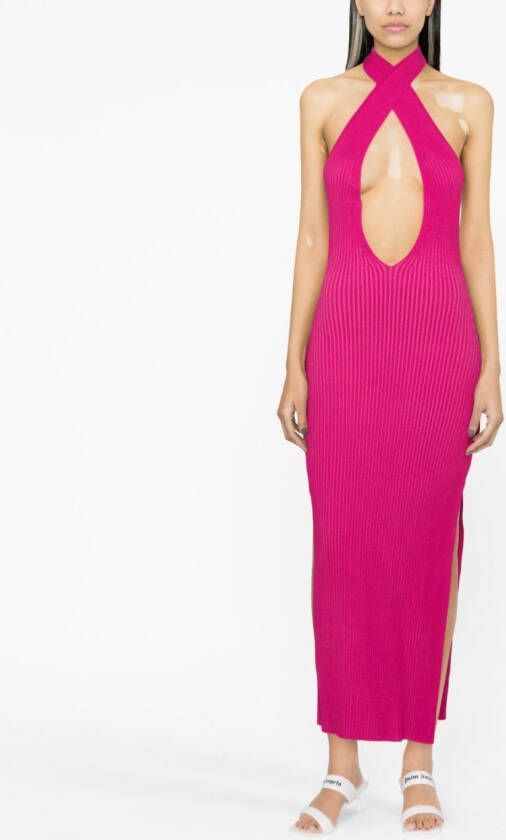 MISBHV Maxi-jurk met uitgesneden detail Roze