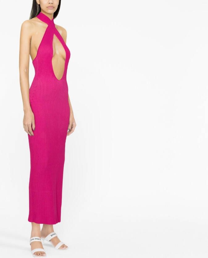 MISBHV Maxi-jurk met uitgesneden detail Roze