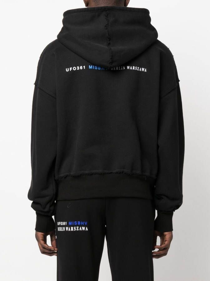 MISBHV x UFO361 hoodie met logoprint Zwart