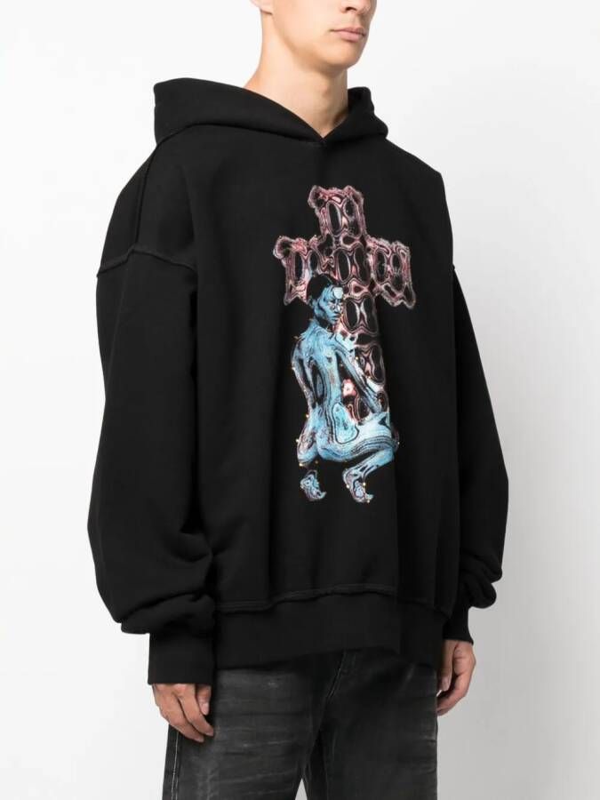 MISBHV Hoodie van katoenmix Zwart