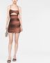 MISBHV Mini-jurk met ruche Bruin - Thumbnail 2