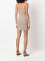 MISBHV Mini-jurk met monogramprint Beige - Thumbnail 4