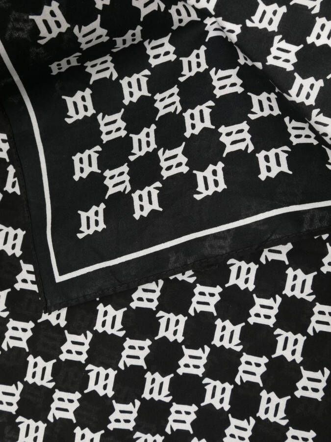 MISBHV Sjaal met monogram Zwart