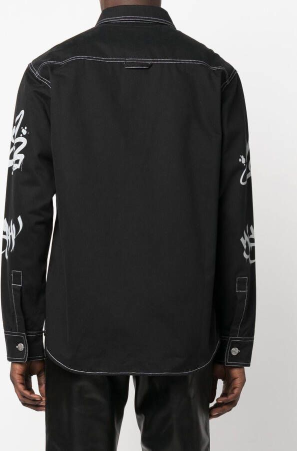 MISBHV x UFO361 overhemd met verfprint Zwart