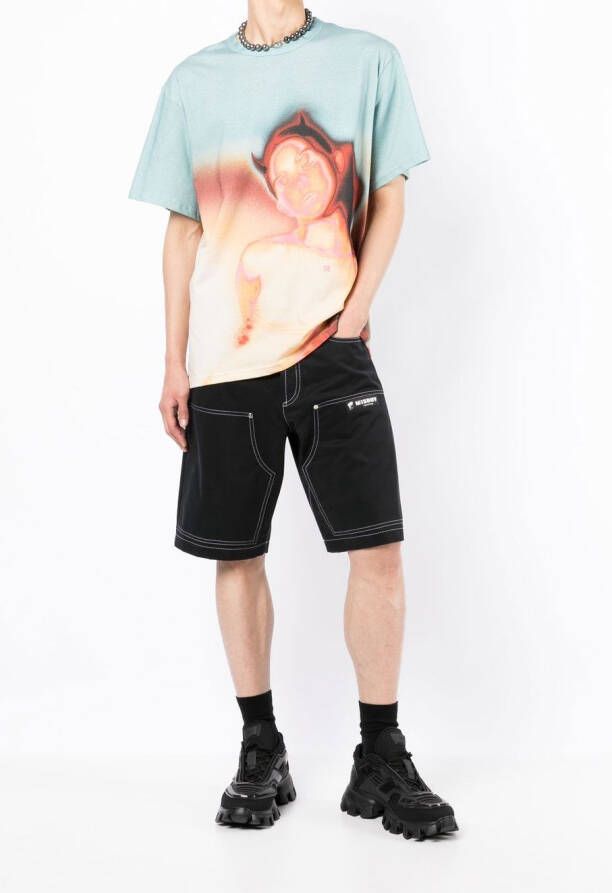 MISBHV Shorts met contrasterend stiksel Zwart