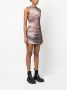 MISBHV Mini-jurk met print Bruin - Thumbnail 3