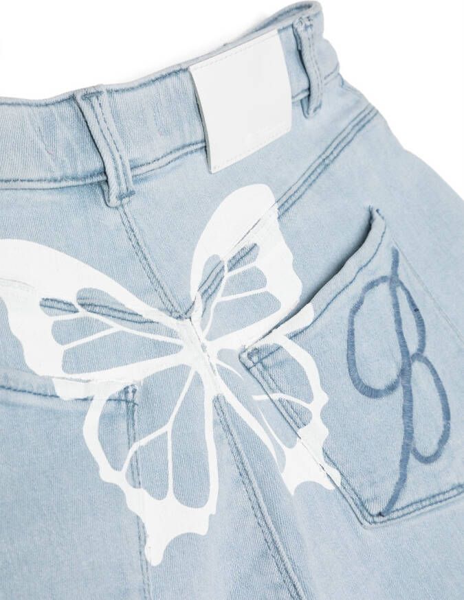 Miss Blumarine Spijkershorts met vlinderdetail Blauw