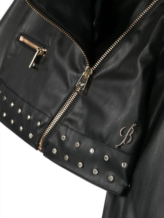 Miss Blumarine Jack met geborduurd logo Zwart