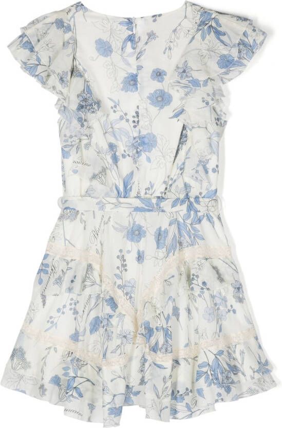 Miss Blumarine Jurk met bloemenprint Beige