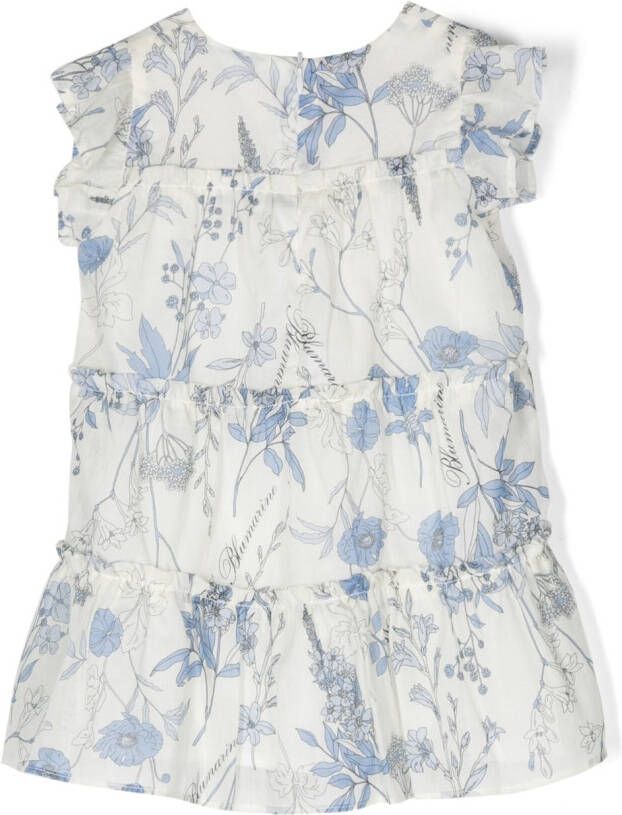 Miss Blumarine Jurk met bloemenprint Beige
