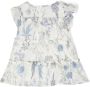Miss Blumarine Jurk met bloe print Wit - Thumbnail 2