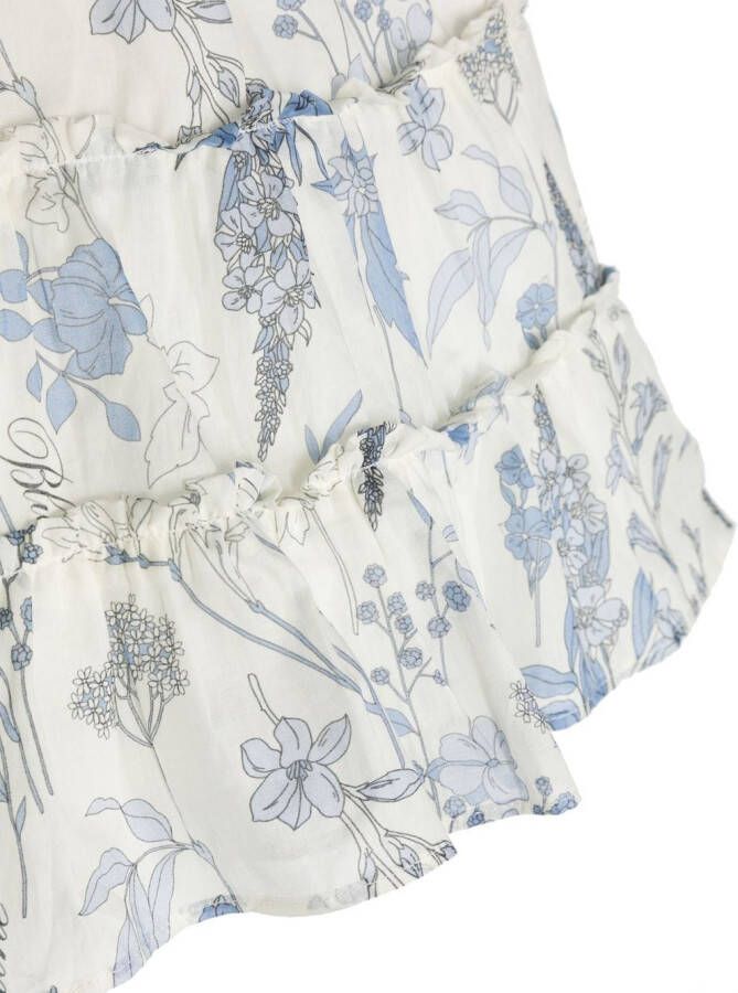 Miss Blumarine Jurk met bloemenprint Wit
