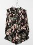 Miss Blumarine Jurk met bloe print Zwart - Thumbnail 2