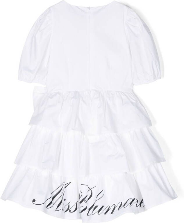 Miss Blumarine Jurk met pofmouwen Wit