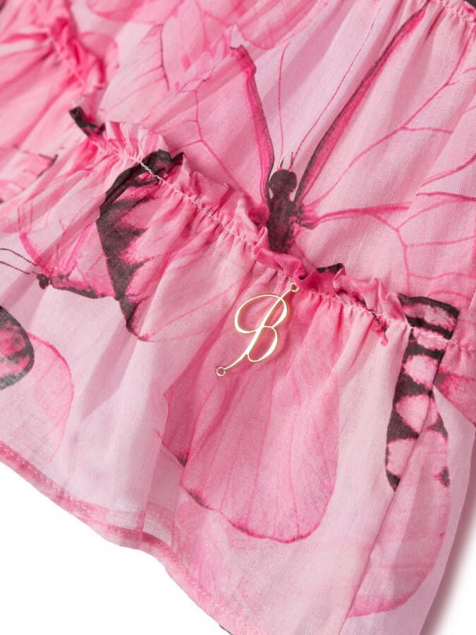 Miss Blumarine Rok met vlinderprint Roze
