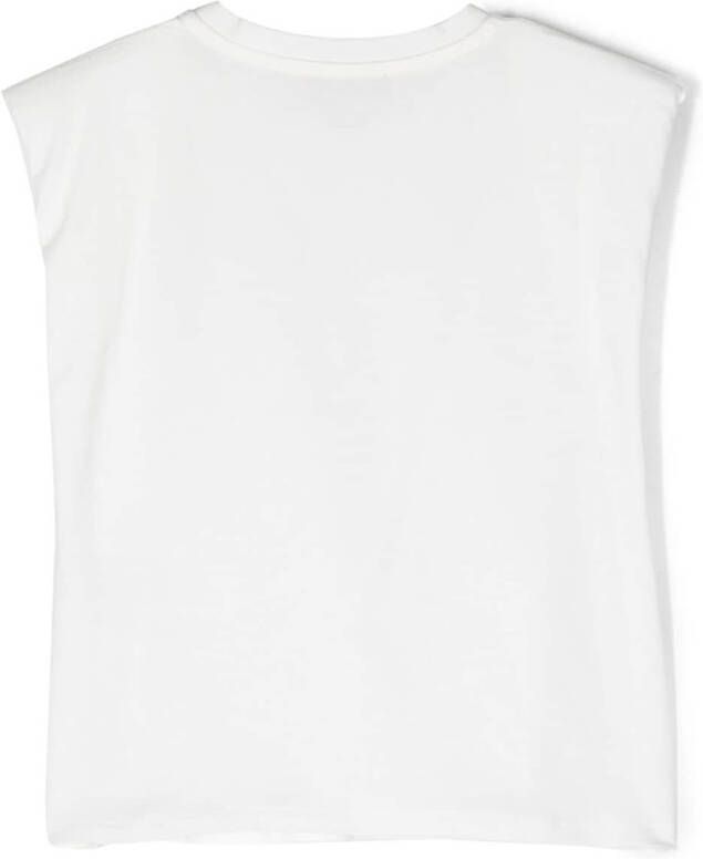 Miss Blumarine T-shirt met logoprint Wit