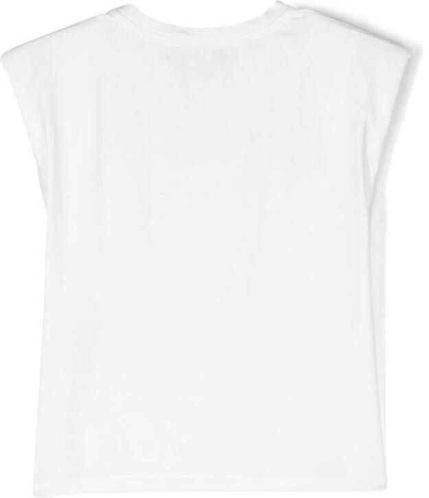 Miss Blumarine T-shirt met logoprint Wit