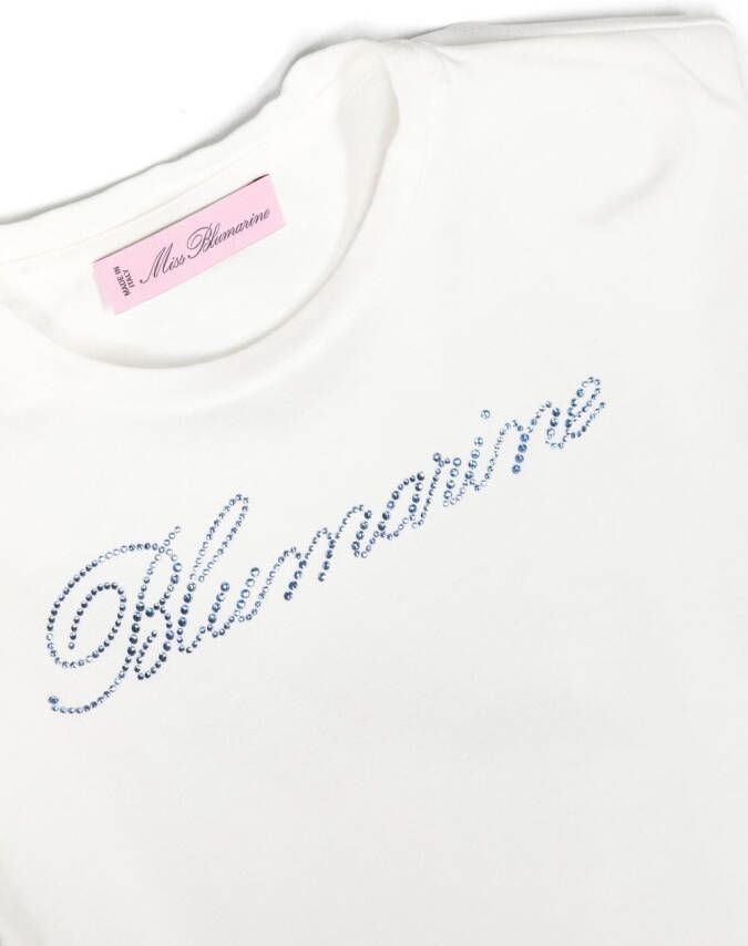Miss Blumarine T-shirt met logoprint Wit