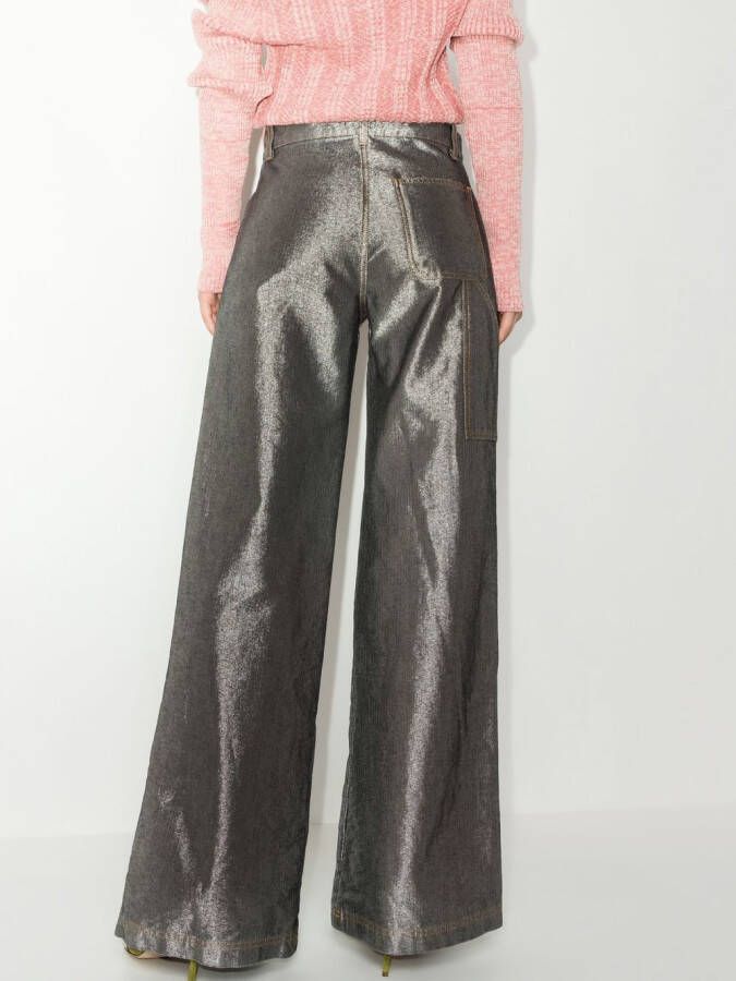 Missoni Broek met wijde pijpen Zilver