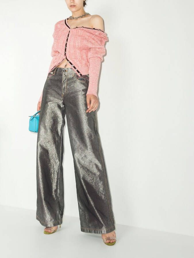 Missoni Broek met wijde pijpen Zilver