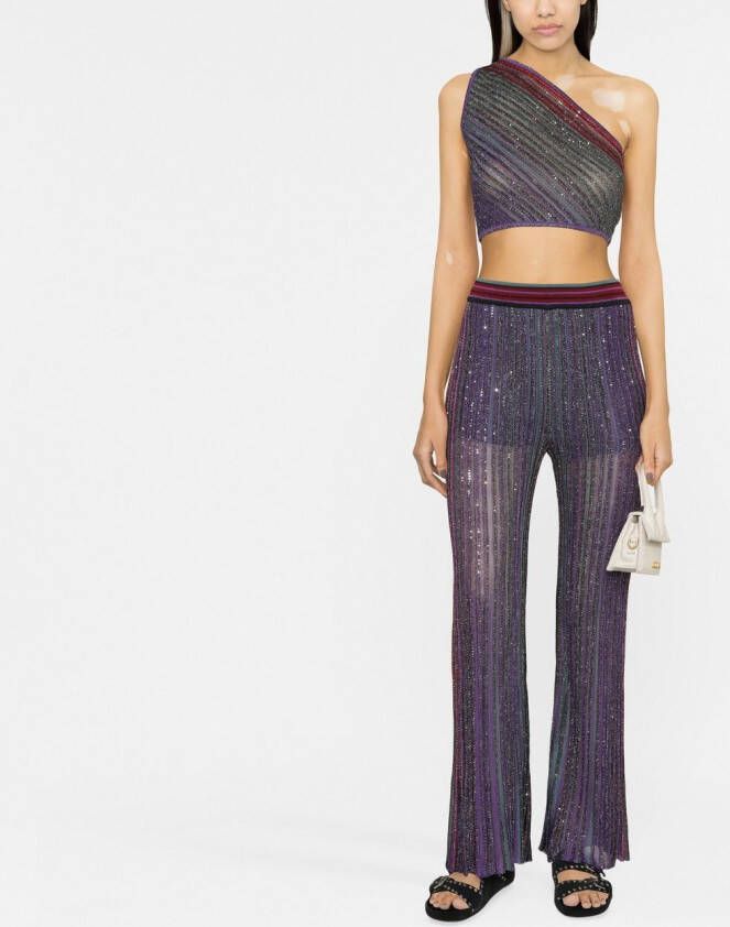 Missoni Broek verfraaid met pailletten Paars